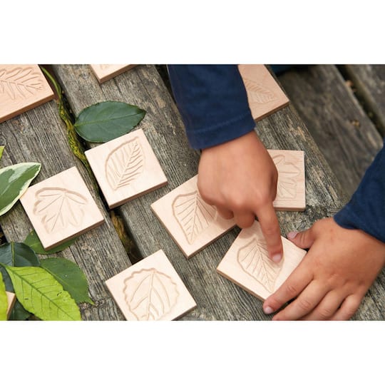 Yellow Door Match Me: Sensory Leaf Tiles, 12ct.